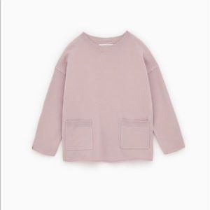 Pink zara pocket sweater!
